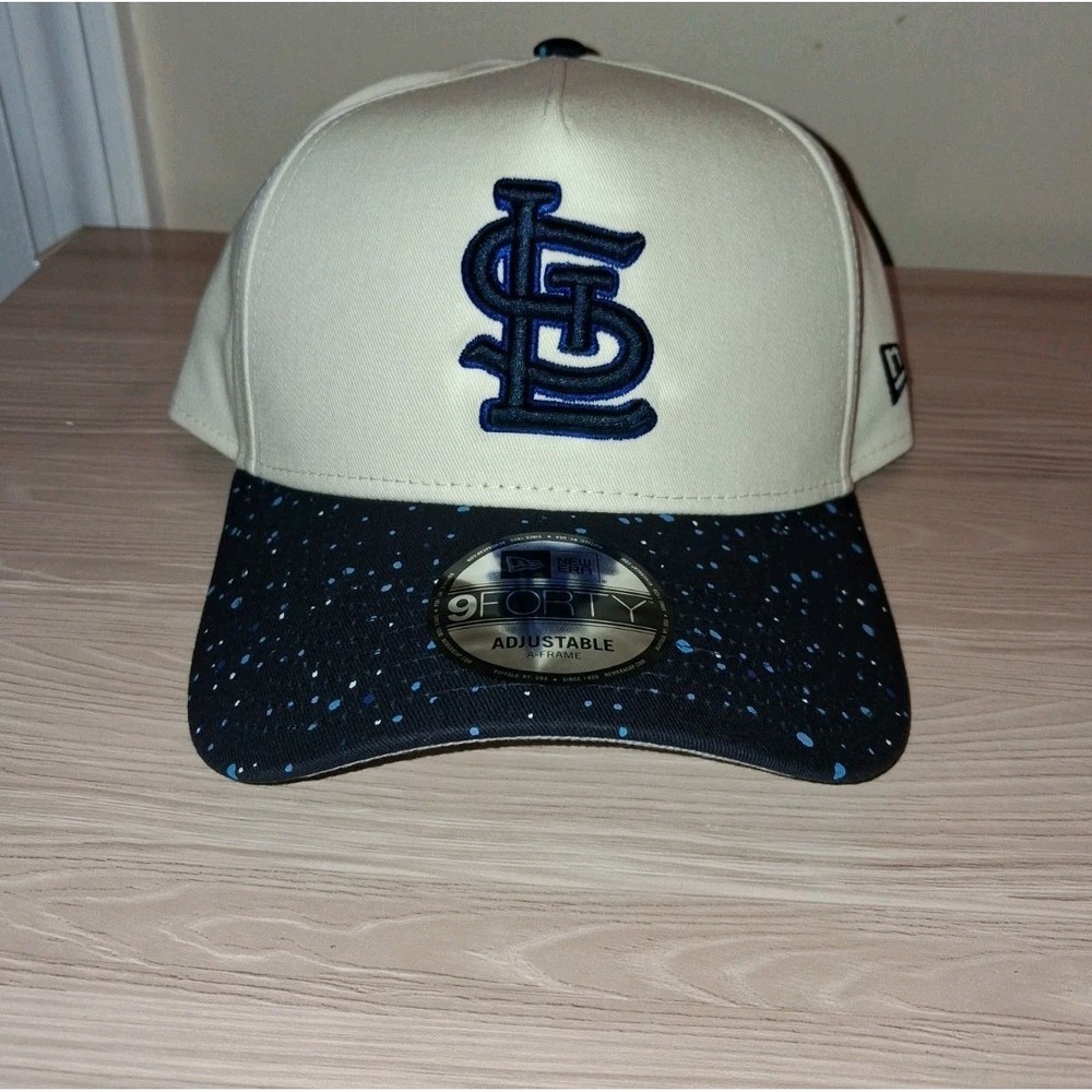 St. Louis Cardinals New Era 9FORTY Speckle A-Frame Cream Adjustable Hat